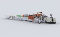 SPC floor one step extrusion line